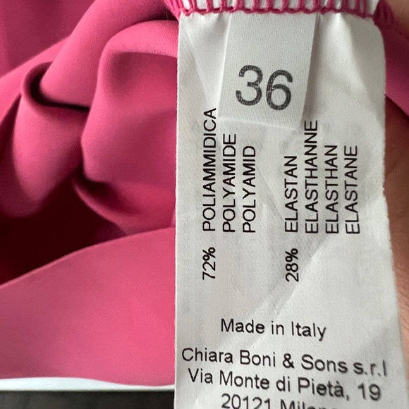 Chiara Boni Pink One Shoulder Ruffle Peplum Dress - Picture 6 of 9